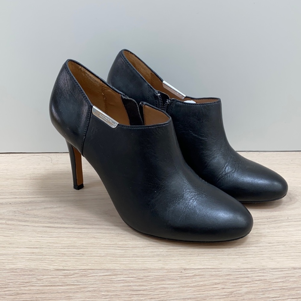 Black Coach Seneca ankle booties